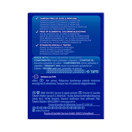 TAMPAX Tampones súper con aplicador TAMPAX Compak 20 uds