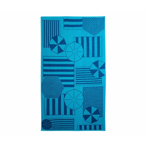 Toalla de playa jacquard velour 90x160cm, 100% algodón, 380g/m², ACTUEL. diferentes modelos, 1 unidad.