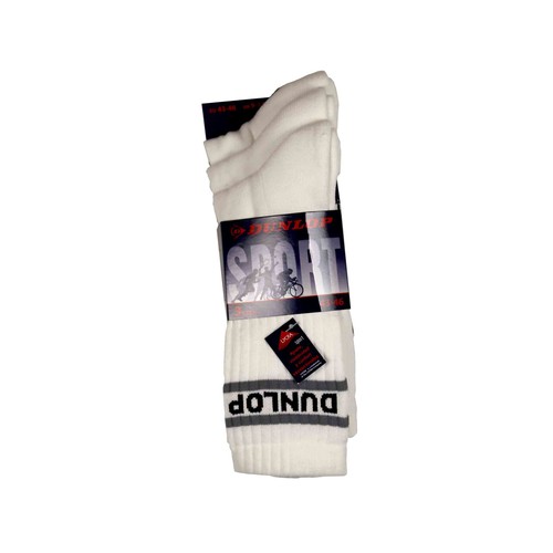 Lote de 3 pares de calcetines deportivos para hombre DUNLOP, talla 43/46.