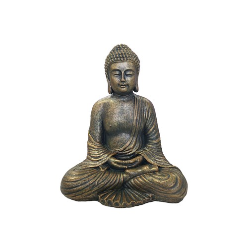 Figura de Buda de poliresina  altura 29 cm, GARDENSTAR.