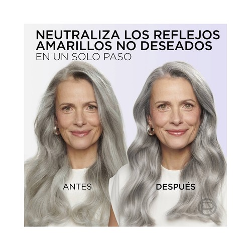 L´ORÉAL PARIS Cool silver tono plateado Tratamiento matizador gris platino.