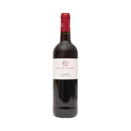 Vino tinto con denominación de origen Navarra DIACONO botella de 75 cl.