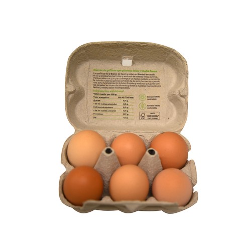 LA GRANJA DE SAURI Huevos de producción ecológica Clase M-L Categoría A 6 uds.