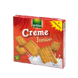 GULLÓN Creme Junior Galletas tradicionales con aceite de girasol alto oleico perfectas para los más pequeños 680 g.