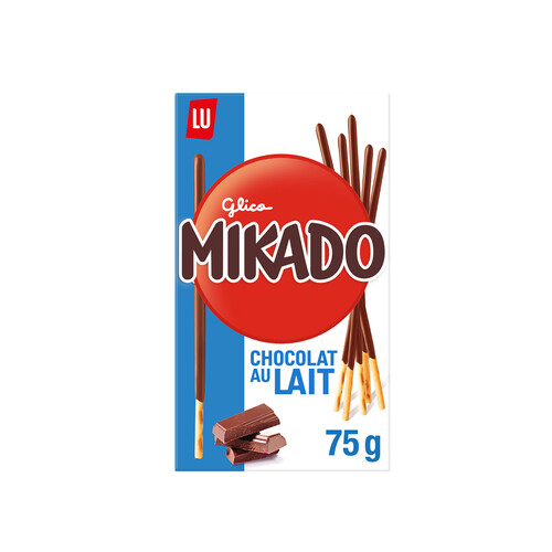 MIKADO, LU Palitos de Galleta Cubiertos de Chocolate con Leche 75 g.