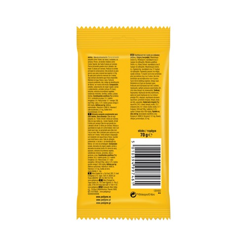 PEDIGREE Barritas con sabor a buey, con Omega3, calcio y vitaminas para perros 122 gr,