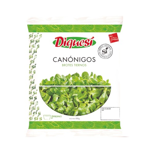 Canónigos DIQUESÍ, bolsa de 100 g.