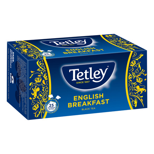 Té English breakfast (té negro) TETLEY 25 uds. 50 g.