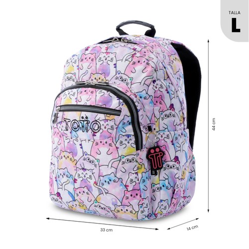 Mochila acuareles glitter - paws. TOTTO
