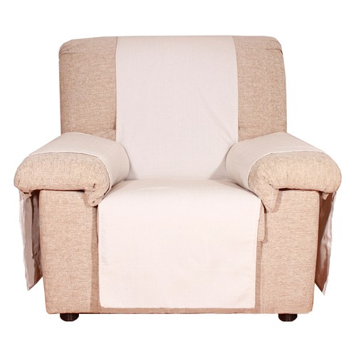 Funda salvasofá color lino para sillón relax de 1 plaza, PRODUCTO ALCAMPO.