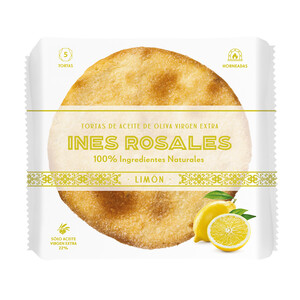 Imagen de INÉS ROSALES Tortas de aceite de oliva virgen extra de limón 5 uds 150 g. 