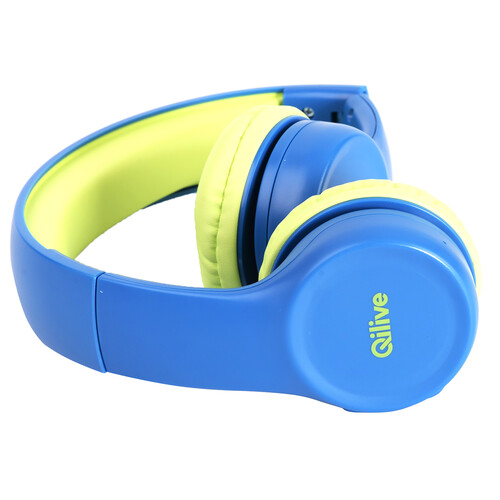 Auriculares bluetooth para niños tipo diadema QILIVE Q.1992 color azul y verde.