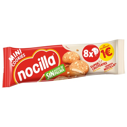 NOCILLA Galleta mini cookie de nocilla blanca 64 g.