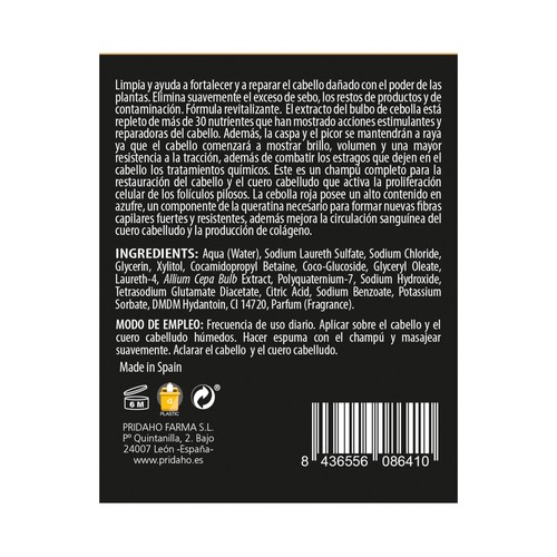 XENSIUM Nature Champú de uso frecuente con extracto de cebolla para cabellos frágiles 500 ml.