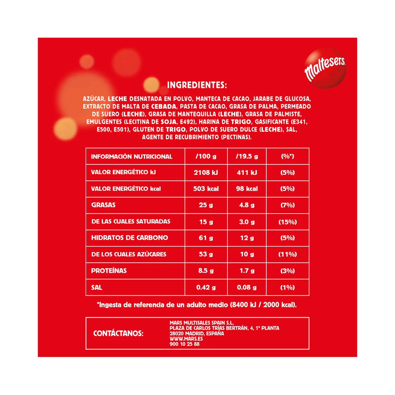 Mini Bolitas de chocolate minis 214,5 g.