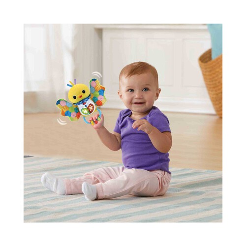 Sonajero pajarito de tela interactivo para bebés Melodías y sensaciones VTech Baby. Edad recomendada desde 3-24 meses