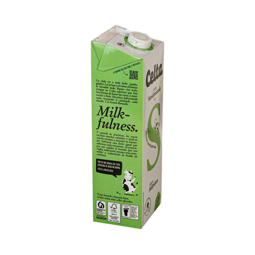 CELTA Leche de vaca semidesnatada con bienestar animal garantizado 1.5 l.