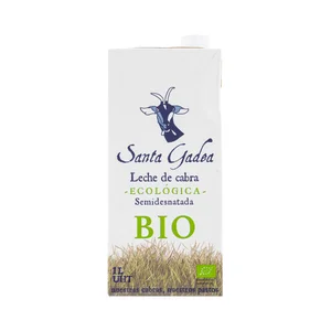 SANTA GADEA Leche semidesnatada de cabra ecológica 1 l.