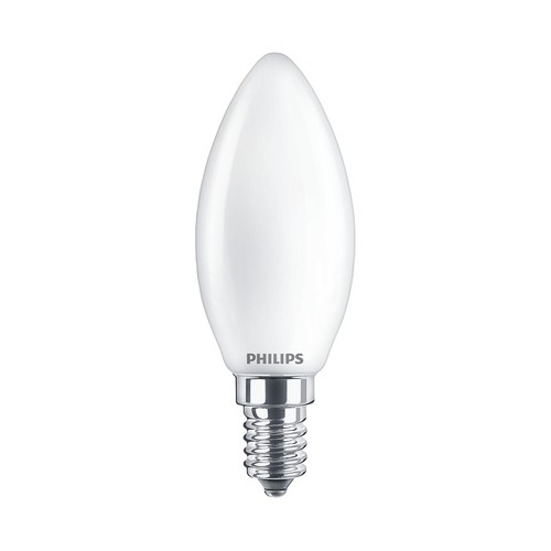 Pack 2 bombillas Led E14, 4,3W=40W, luz cálida 2700K, 470lm, PHILIPS