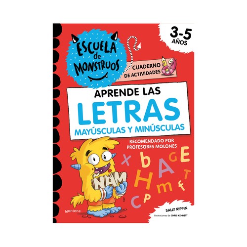 Cuadernillo de actividades lenguaje, Aprende las letras en la escuela de Monstruos, 3-5 años, MONTENA.