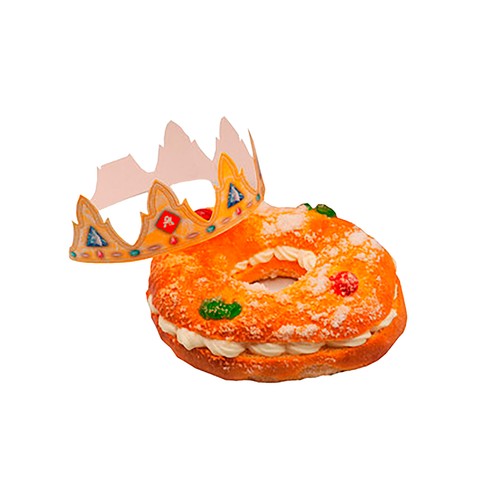 Roscón de Reyes pequeño relleno de nata 420 g. 