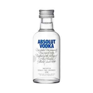 ABSOLUT Vodka blanco elaborado en Suecia botella 5 cl.
