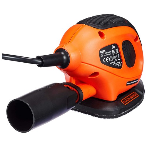 Lijadora de detalle Mouse 55W, hoja 110mm/cm², 15 accesorios, bolsa de transporte, BLACK + DEKER BEW230BC-QS.
