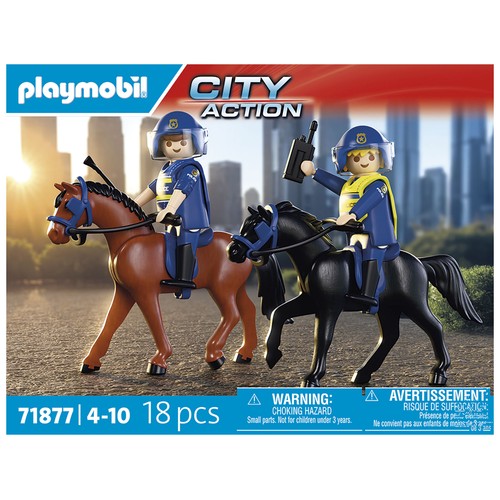 PLAYMOBIL City Action 71877, Escuadrón policial a caballo, 18 pcs +4 Años
