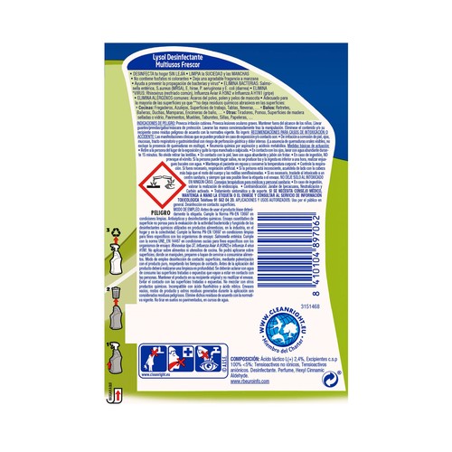 LYSOL Limpiador desinfectante multiusos LYSOL 500 ml