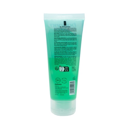 BABARIA Gel after sun facial antimanchas con aloe vera y ácido Hialurónico 75 ml.
