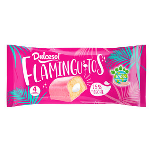 Imagen de DULCESOL Pastelito relleno de crema sabor nata pack de 4 uds. 220 gr,