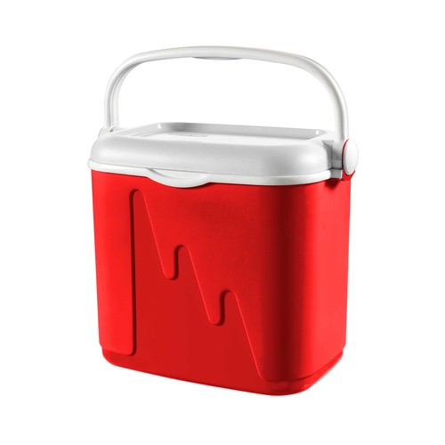 CURVER Nevera Rígida Portátil 32L Roja con tapa con asa integrada. Medidas: 49 x 33 x 41 cm. Nevera portátil rígida y ergonómica. Ideal para transportar debido a su asa incorporada. Ideal para camping, piscina y playa.