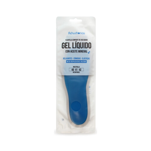 Plantillas gel liquido ACHUCHONAS, relajantes, cómodas, elásticas, talla 40/42.