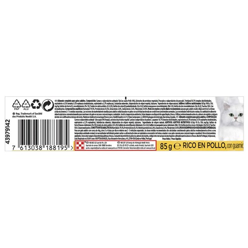 PURINA GOURMET Alimento completo para gatos adultos PURINA GOURMET 85 g.