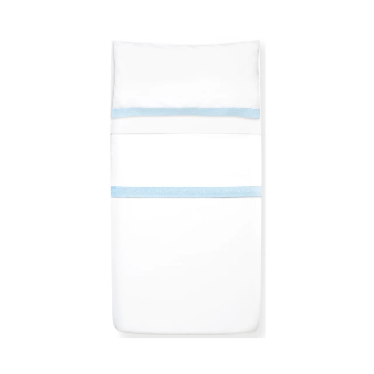 Tríptico para cuna básico azul y blanco