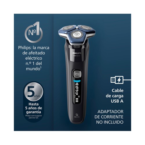 Afeitadora eléctrica Seco y Mojado PHILIPS S7886/35, cabezal flexible..