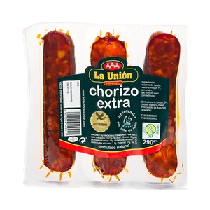 Imagen de LA UNIÓN Chorizo asturiano extra, ahumado con leñá de Roble y elaborado sin glutén LA UNIÓN 290 g.