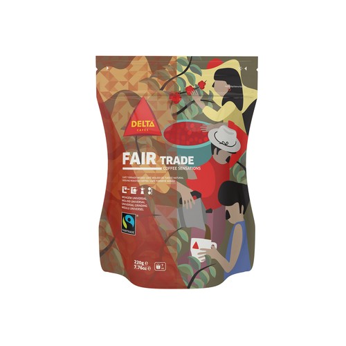 DELTA Café molido natural Fair Trade 220 g.
