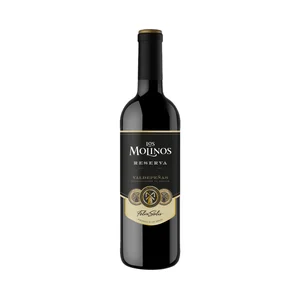 LOS MOLINOS  Vino tinto reserva con D.O. Valdepeñas LOS MOLINOS botella de 75 cl.