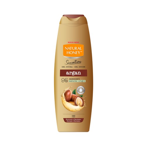 NATURAL HONEY Sensations Gel de baño o ducha nutritivo con elixir de argán 650 ml.