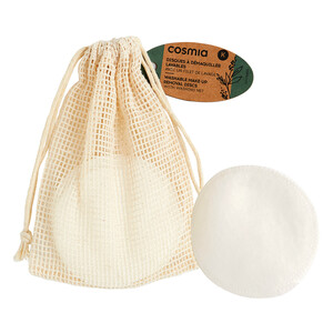 Imagen de COSMIA Discos desmaquillantes lavables, aptos para todo tipo de pieles 6 uds.