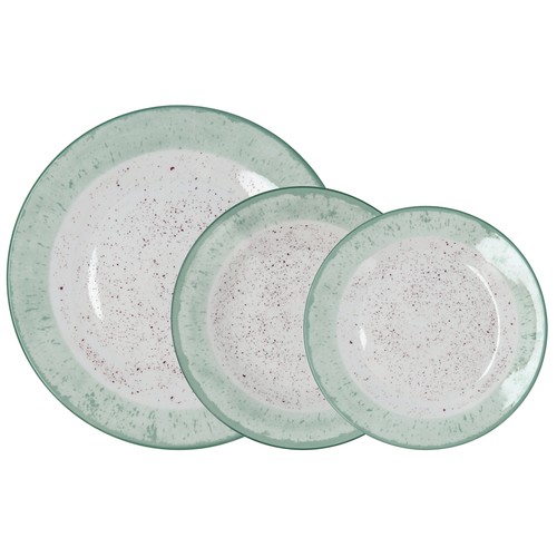 Vajilla 18 piezas porcelana color turquesa. QUID