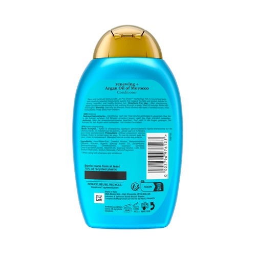 OGX Acondicionador reparador con aceite de Argán de Marruecos, para cabellos secos y dañados 385 ml.