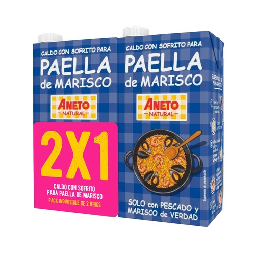 ANETO Pack paella de marisco 2x1L