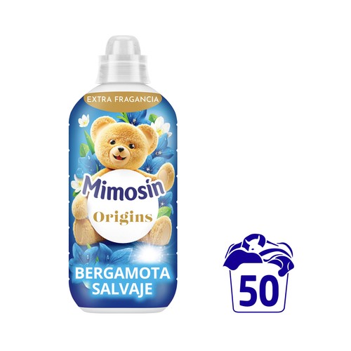 MIMOSIN Origins Suavizante concentrado con aroma a bergamota salvaje 900 ml, 50 lavados.