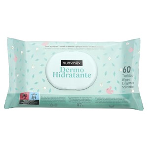 Imagen de SUAVINEX Toallitas humedas dermo hidratantes, para la limpieza de nuestro bebe 60 uds.