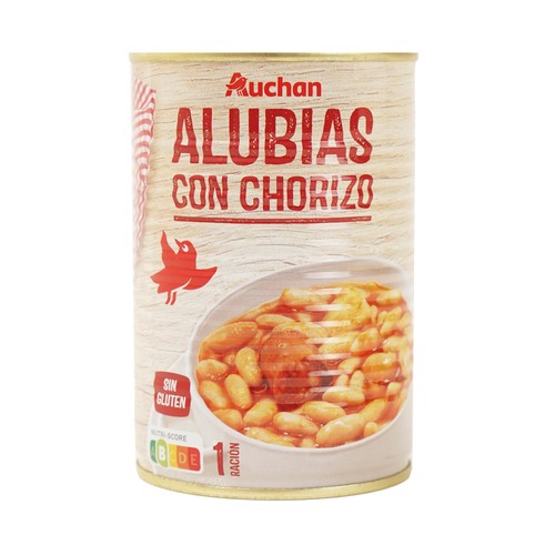 Alubias con chorizo PRODUCTO ALCAMPO 430 g.