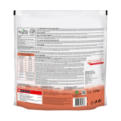 Comida para perros seca de buey BEYOND GRAIN FREE 1,2 kg.