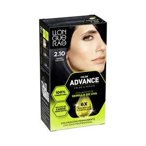 LLONGUERAS Color advance tono 2.10 negro azulado Coloración capilar permanente (tinte de pelo).