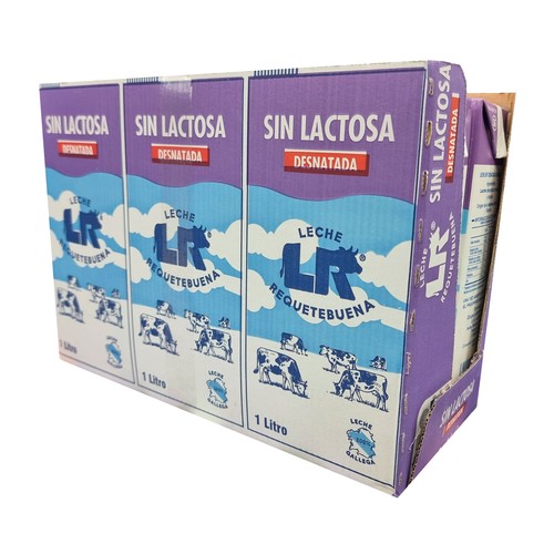 L.R. Leche desnatada de vaca, sin lactosa 6 x 1l.